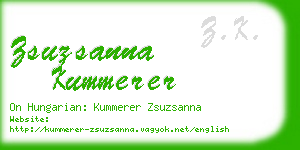 zsuzsanna kummerer business card